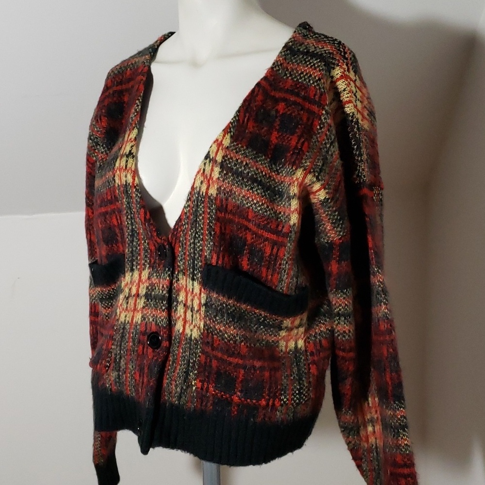FOREVER 21 Plaid Cardigan Sweater, Size S - Picture 8 of 15